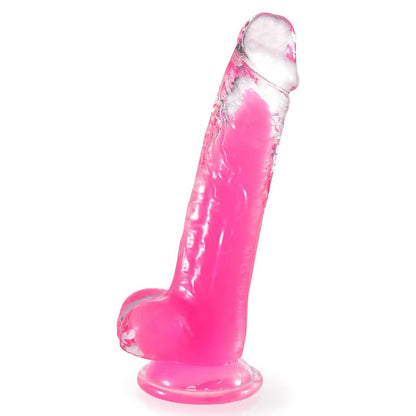 Leuchtfähiger Dildo mit starkem Saugnapf, geeignet für Männer und Frauen.