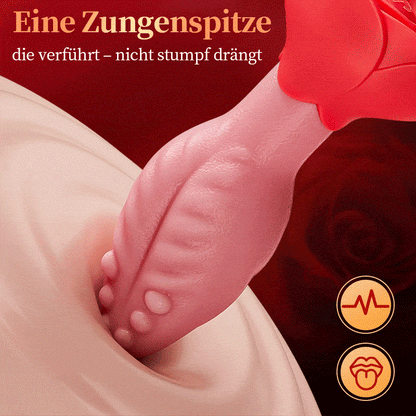 Sera – Zungenförmiger 360° rotierender Analplug mit Rosenbasis für Frauen & Männer