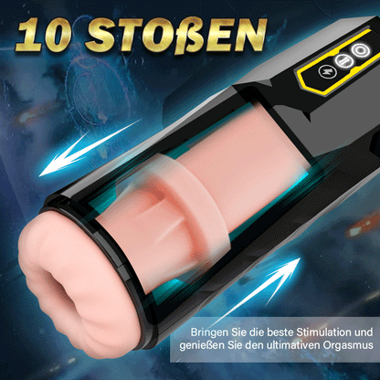Automatischer männlicher Masturbator mit 10 Stößen und 9 Vibrationen