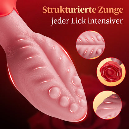 Sera – Zungenförmiger 360° rotierender Analplug mit Rosenbasis für Frauen & Männer