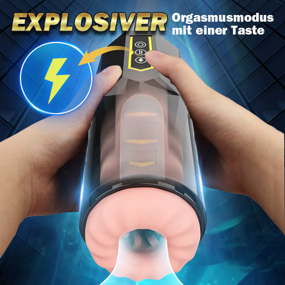 Automatischer männlicher Masturbator mit 10 Stößen und 9 Vibrationen