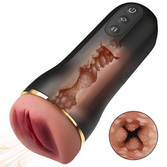 Captain - 5 Sucking 10 Vibrating Simulated Vagina Eingang Männliche Masturbation Cups