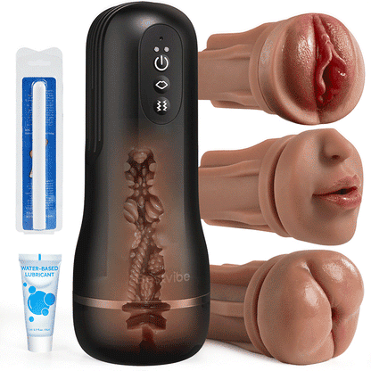 【10 $ Rabatt – Nur 3 Tage!】Bestvibe Pro – 3 austauschbare Sleeves, drei einzigartige Lust-Erlebnisse, 5 Saugstufen & 10 Vibrationsmodi