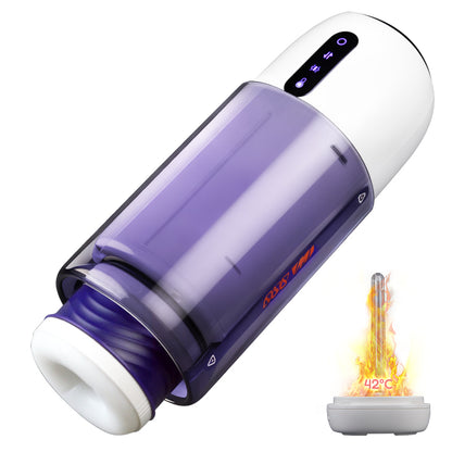 Vibedry - Beheizbarer Masturbator für Männer, 7-fach teleskopierbar, 5 Vibrationsmodi, App-gesteuert, multifunktionales