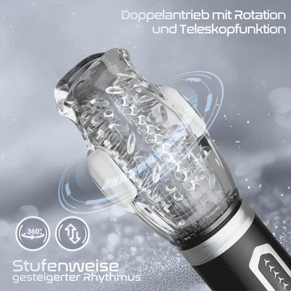 Amber - 7 Vibrierender 5 Rotierender Stoß-Blowjob-Masturbator