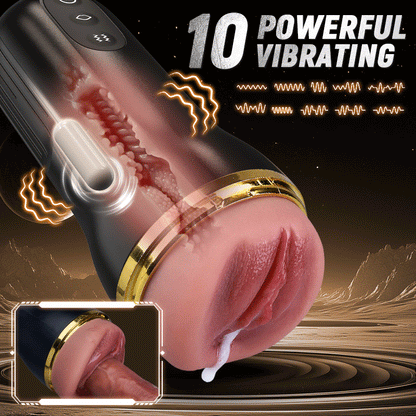 5 Sucking 10 Vibrating Simulated Vagina Eingang Männliche Masturbation Cups