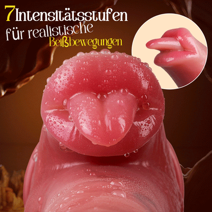 LickMax - VERBESSERT 26,5 cm längerer, leckender, wärmender, stoßender, schaukelnder, lebensechter Dildo