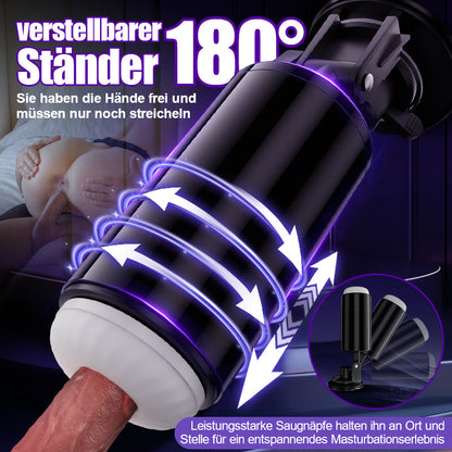 Lightspeed-7 Arten von Teleskop- und 7 Arten von Dreh-Saugnapfhalterungen, magnetischer Innenbehälter, 4-in-1-Masturbator