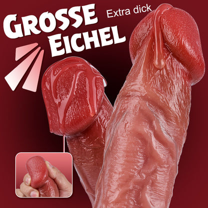 Colt – 9,84 Zoll schwingender, stoßender & beheizbarer Dildo mit großer, abgerundeter Eichel in Real-Skin-Optik