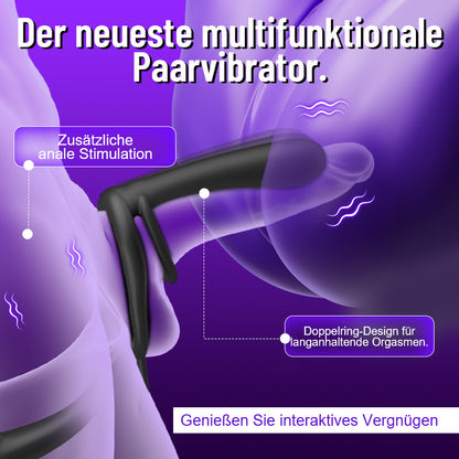 Doppelte Penetration  Doppelte Vibration  Paarvibrator mit Sperma-Ringverschluss