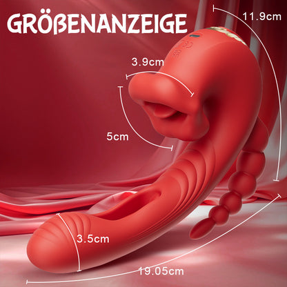 Little Angel – 9-Frequenz-Beißen, Vibrieren, Schlagen, Stimulieren von Klitoris, Vagina und Anus gleichzeitig
