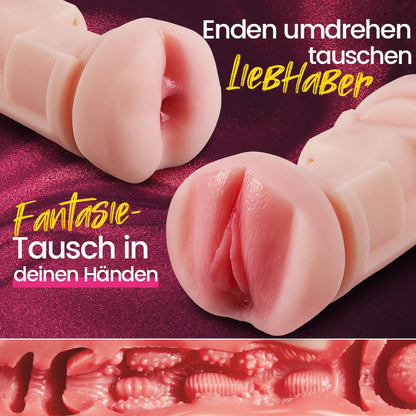 Throb - Dual-End Vibrator Ausdauer-Trainer Edging-Verzögerung & Endurance-Builder Masturbator für Männer