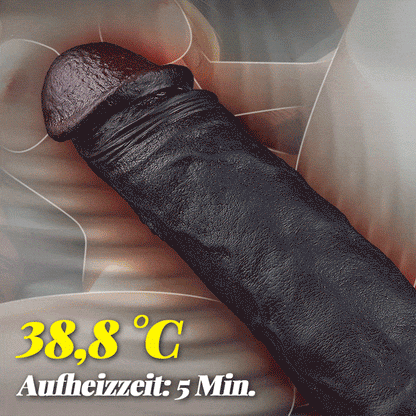 Maurice - Großer Dildo mit Stoßvibration und Heizung, braun, für Männer und Frauen
