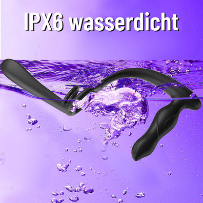 Doppelte Penetration  Doppelte Vibration  Paarvibrator mit Sperma-Ringverschluss