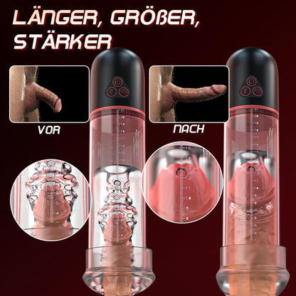 Oral Love Verbesserte 2-in-1-Penispumpe mit Saug- und Vibrationsfunktion