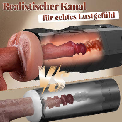 Captain Titan – Masturbator mit 5 Saugstufen 9 Vibrationsmodi realistischem Reiter- & Druckgefühl für intensiven Höhepun