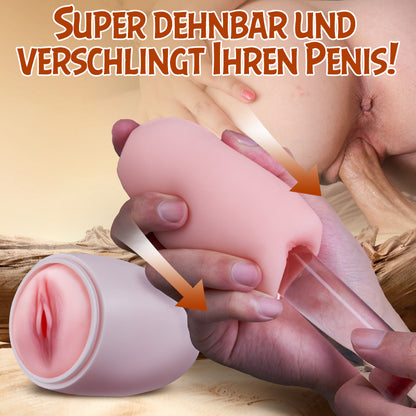 S-HANDE Simulation Vagina Tragbarer eiförmiger manueller Masturbator Orgasmusbegleiter für Zuhause und unterwegs