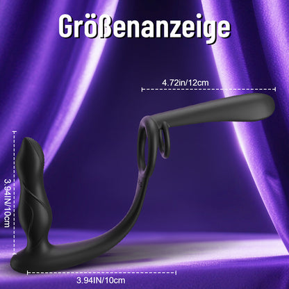 Doppelte Penetration  Doppelte Vibration  Paarvibrator mit Sperma-Ringverschluss
