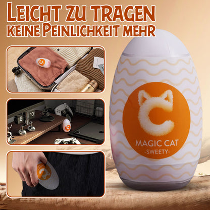 S-HANDE Simulation Vagina Tragbarer eiförmiger manueller Masturbator Orgasmusbegleiter für Zuhause und unterwegs