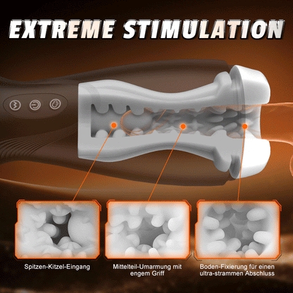 Evolution-8 Sucking 10 Vibrating One Touch Orgasm Digital Vacuum Masturbator
