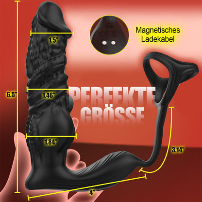 Leonidas - Upgrade des schnell stoßenden 6-in-1-Prostatamassagegeräts mit Fernbedienung und APP