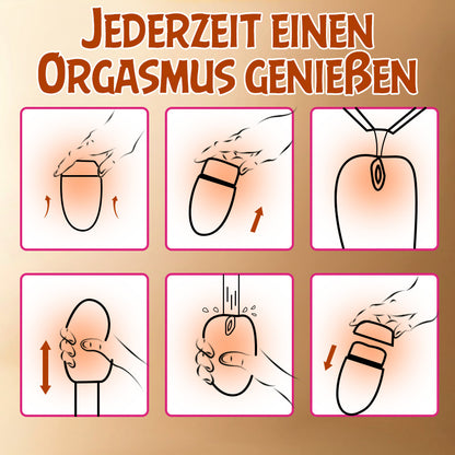 S-HANDE Simulation Vagina Tragbarer eiförmiger manueller Masturbator Orgasmusbegleiter für Zuhause und unterwegs