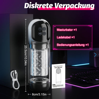 Vortex - 7 Saugen Dual-Temperatur SPA Boner Enlarger 7 Rotierende 360° Massage Masturbator