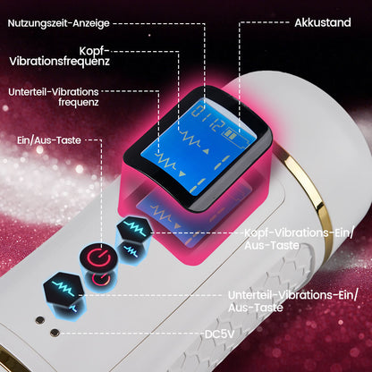 Throb - Dual-End Vibrator Ausdauer-Trainer Edging-Verzögerung & Endurance-Builder Masturbator für Männer