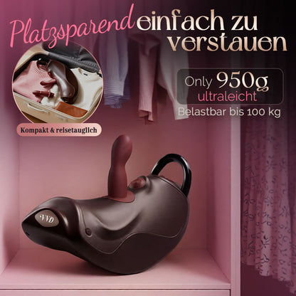 VVD Rider Air Reit-Sexmaschine - Stoßkolben-Dildo mit zwei vibrierenden Aufsätzen | Freihändig