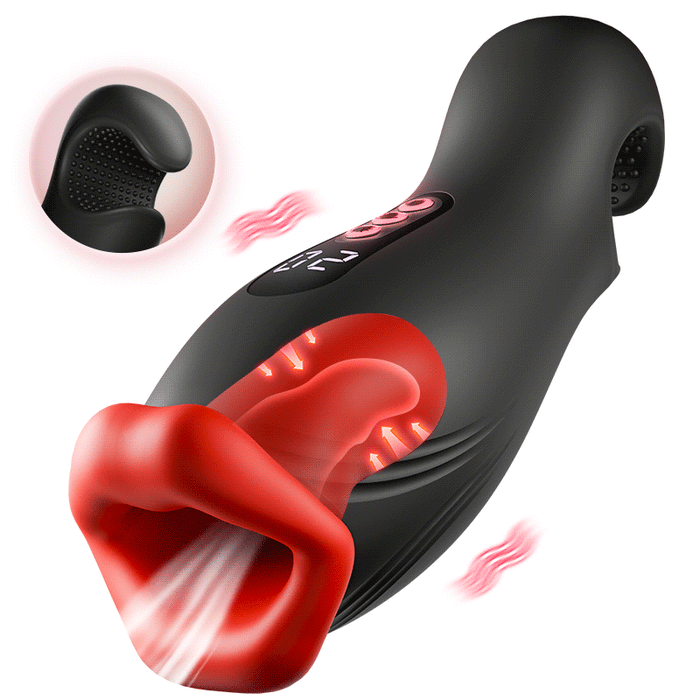 Enchantment- 9 Vibrationen 4 Saugungen Klammernde Saugung Oralsimulation Männer-Masturbator