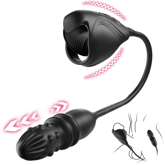 Asher Stoßender Prostatamassager Vibrations-Penisvibrator Analspielzeug für Paare